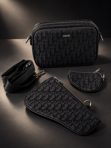 1893-3 Dior Oblique Canvas Cross Body Shoulder Bag