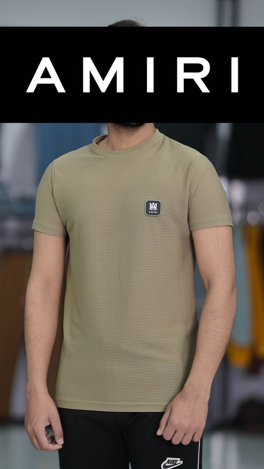 AMIRI SILICONE LOGO BREATHABLE T.SHIRT