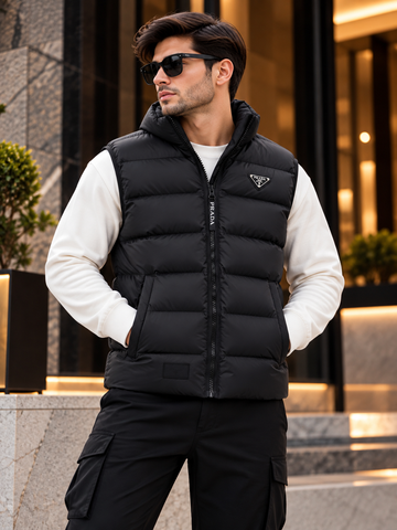 Prada sleeveless puffer jacket