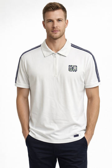 UA HALF ZIP 100% HYBRID POLO SHIRT