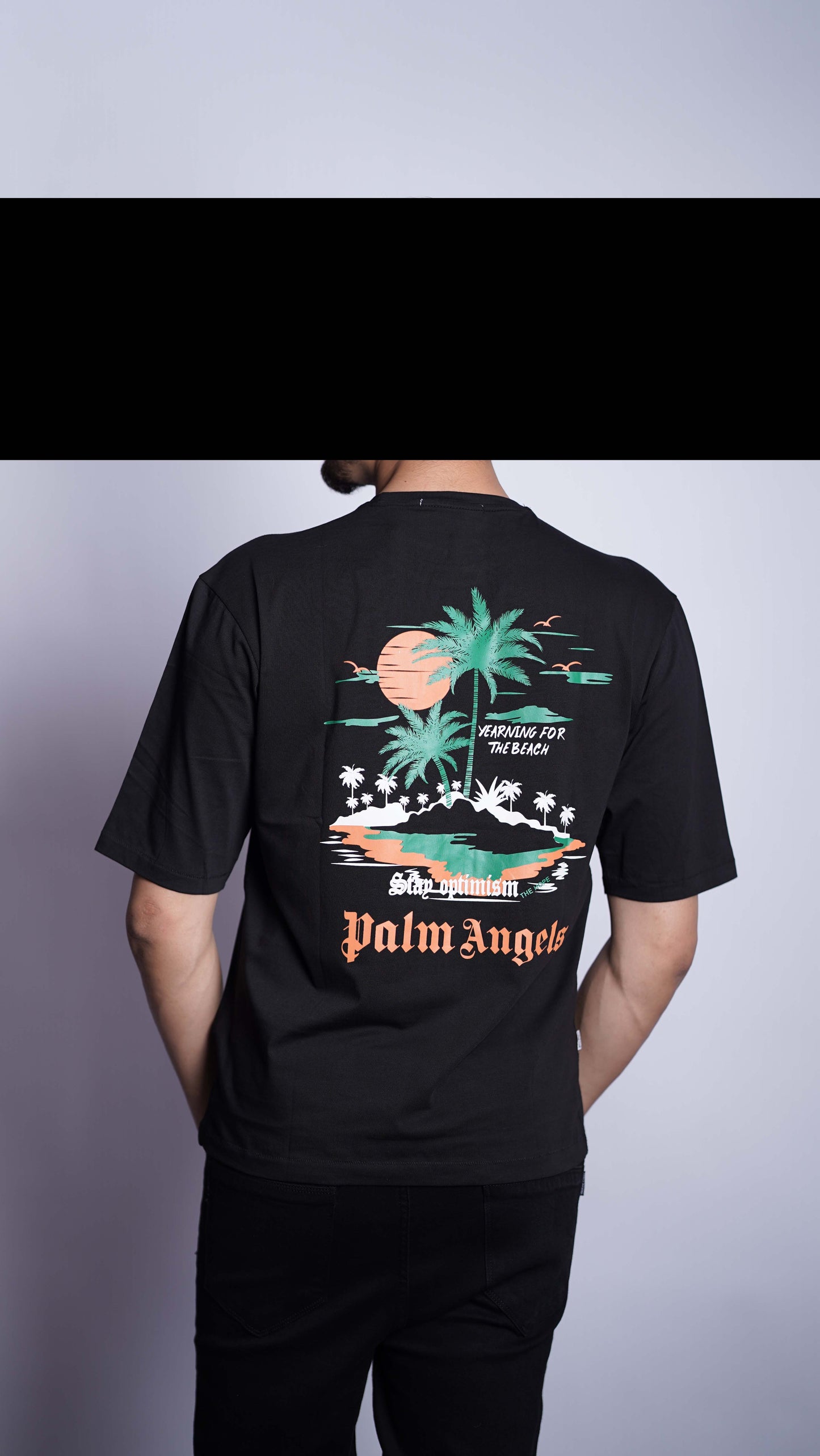 PALM ANGLS PRINTED SLOGAN OVER SIZED T-SHIRT