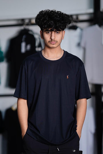 POLO EMBROIDED LOGO ROUND NECK T.SHIRT