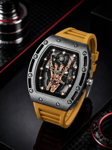 RICHE MILAN YELOW RUBBER STRAP