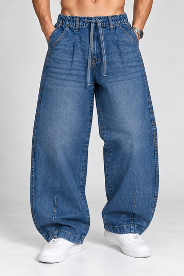 BAGGY DENIM PENT JQE0002 (BARRED FIT)