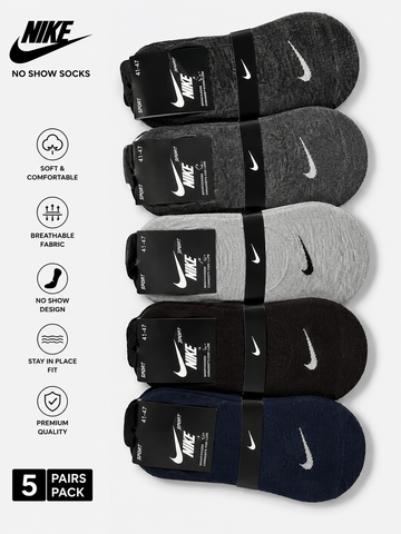NIKE LOAFERS PACK OF 5 SOCKS 100% COTTON
