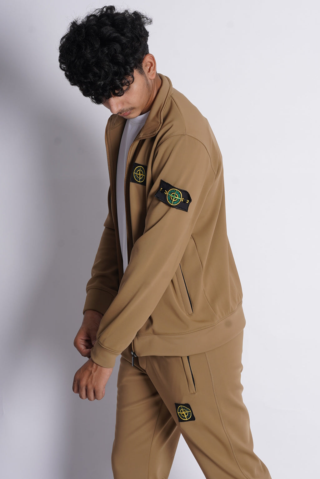 STONE ISLAND NYLON BONDED ZIPPER TRACK SUIT