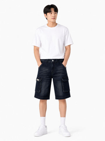 CARGO DENIM BAGGY SHORT