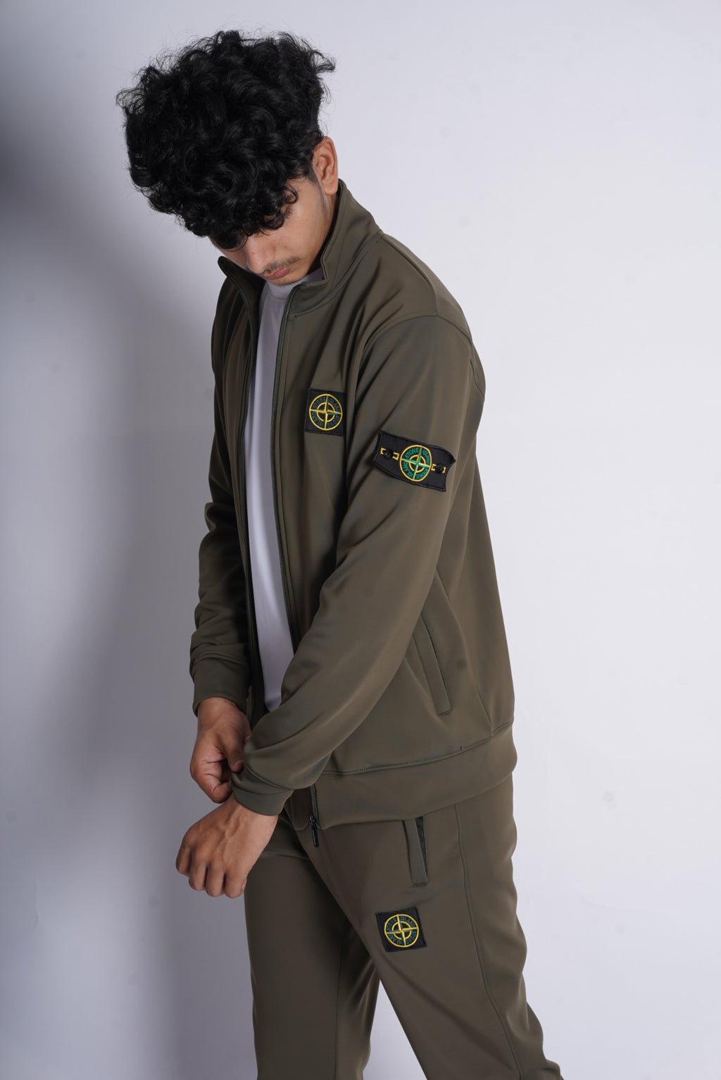 STONE ISLAND NYLON BONDED ZIPPER TRACK SUIT