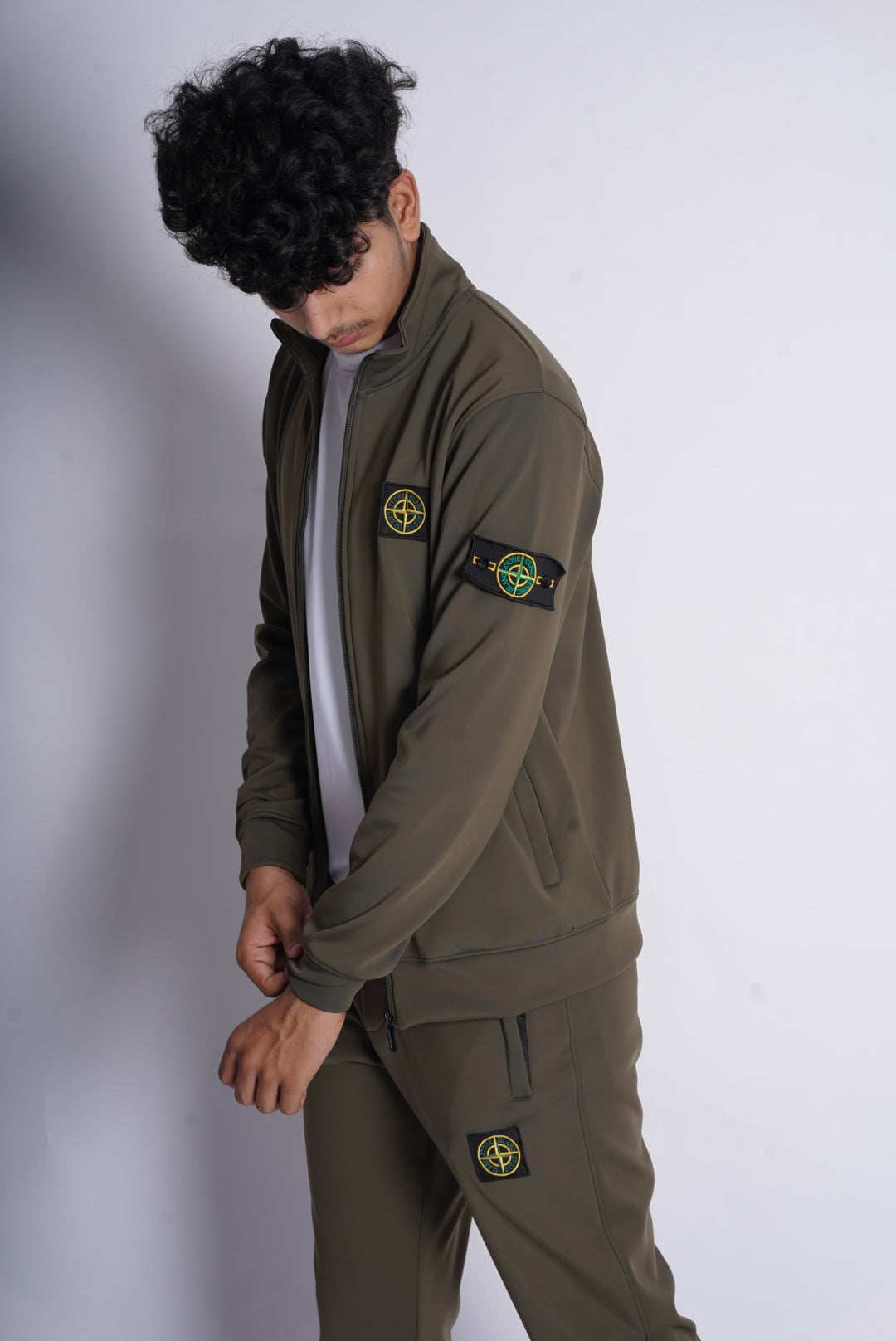 STONE ISLAND NYLON BONDED ZIPPER TRACK SUIT