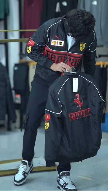 FERARRI EMBROIDED BOMBAR JACKET