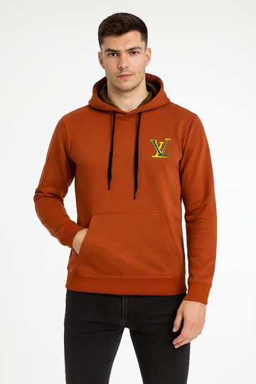 PRINTED LV FLEECE GERSY HOOD