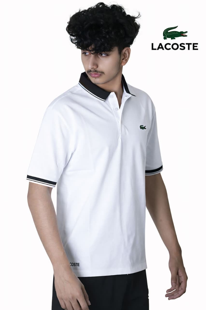 LACOSTE EMBROID 100% HYBRID COTTON SHIRT