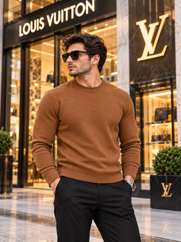 LV ROUND NECK KNITEWEAR FULL SLEEEVE SWEATSHIRT