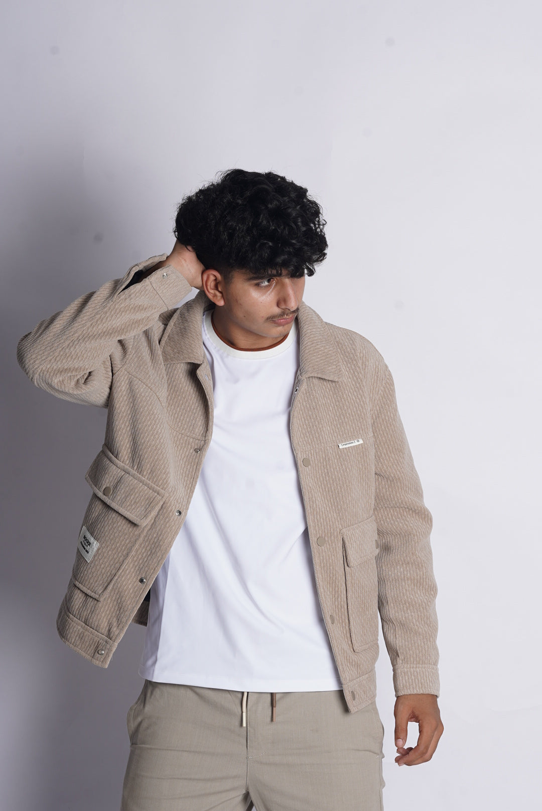 Double POCKET SUEDE JACKET MADE IN VEITNAM