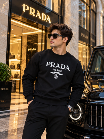 Prada Imported Cotton Fleece Sweatshirt