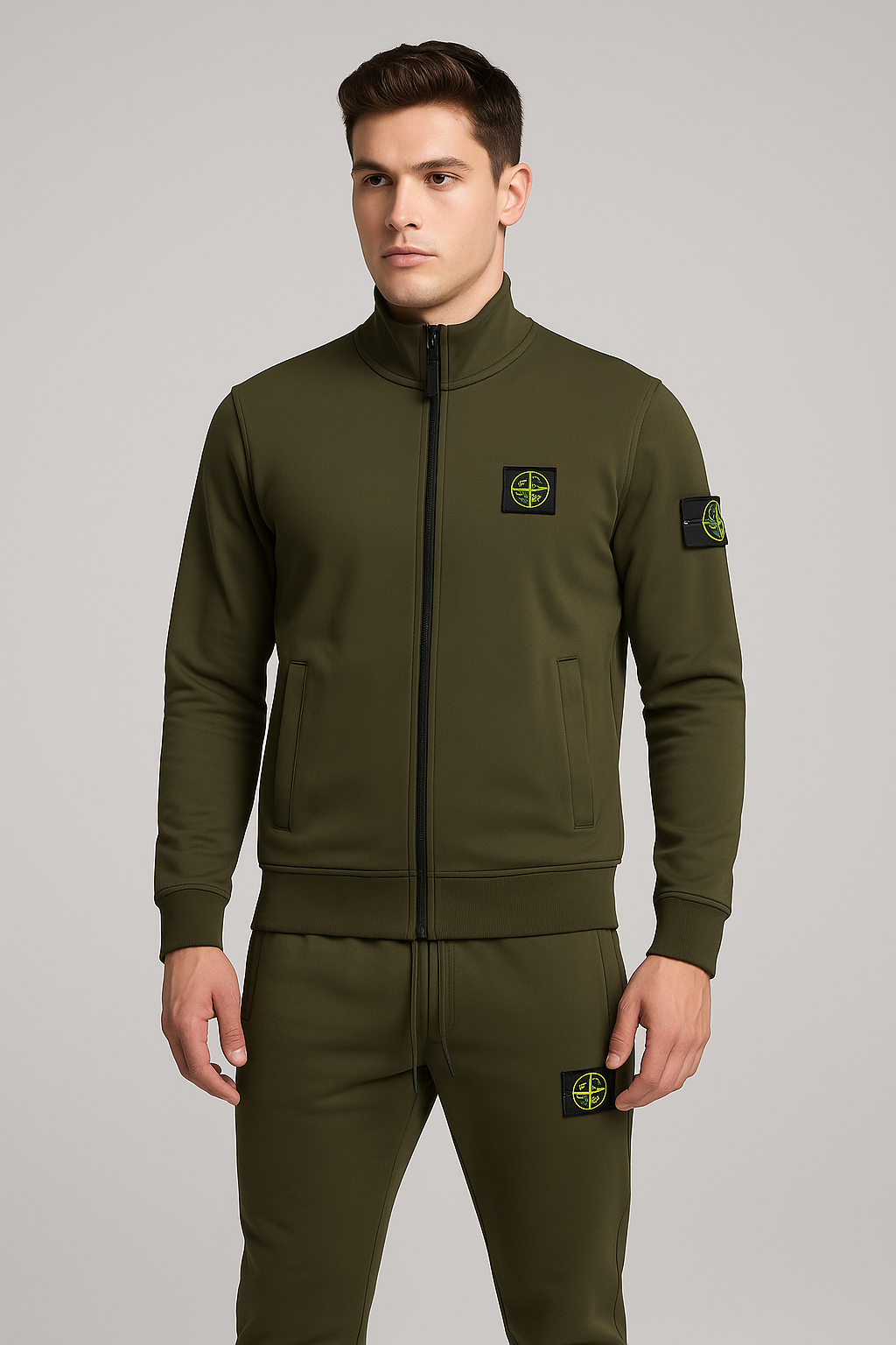STONE ISLAND NYLON BONDED ZIPPER TRACK SUIT