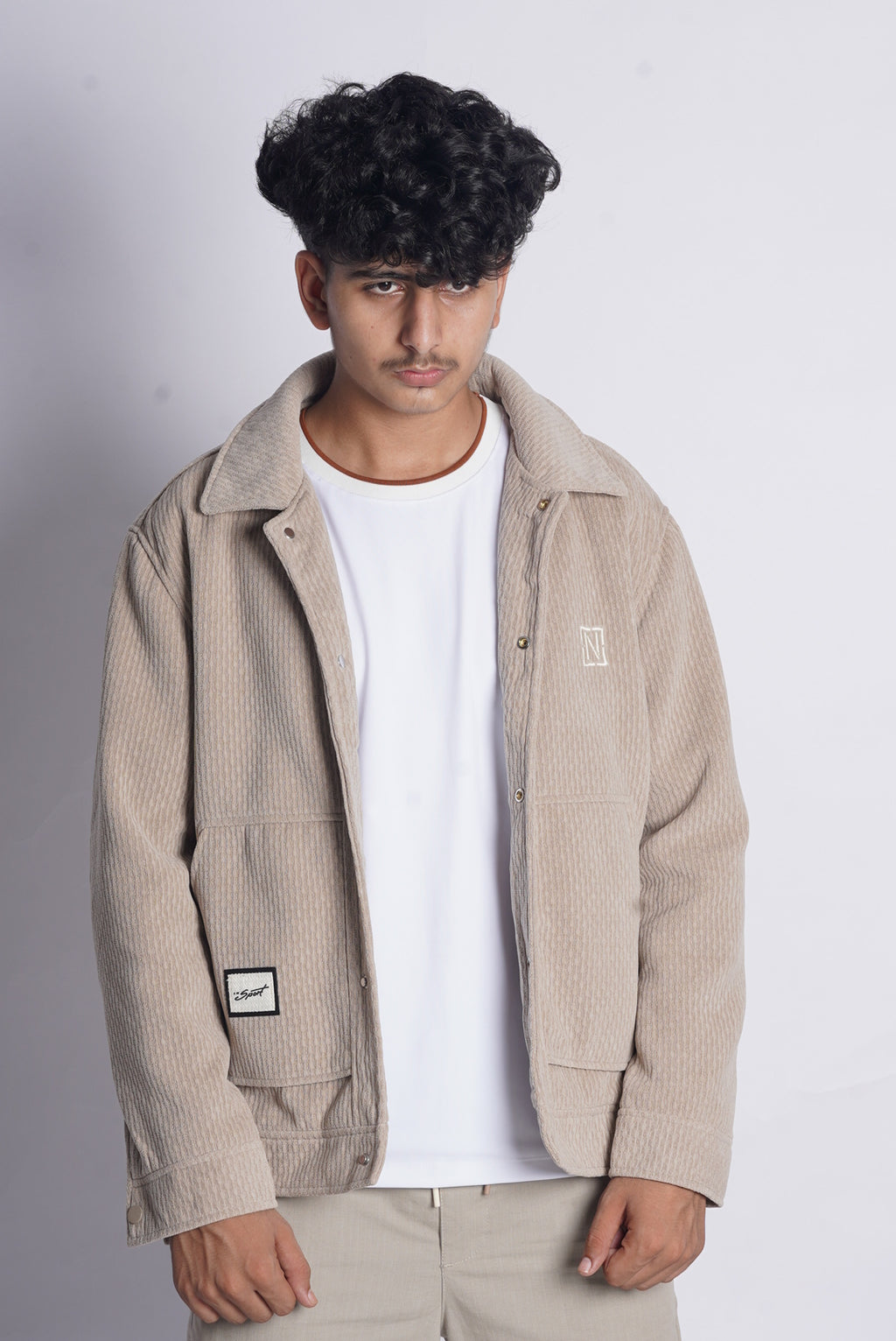 N CROSS POCKET SUEDE JACKET MADE IN VEITNAM
