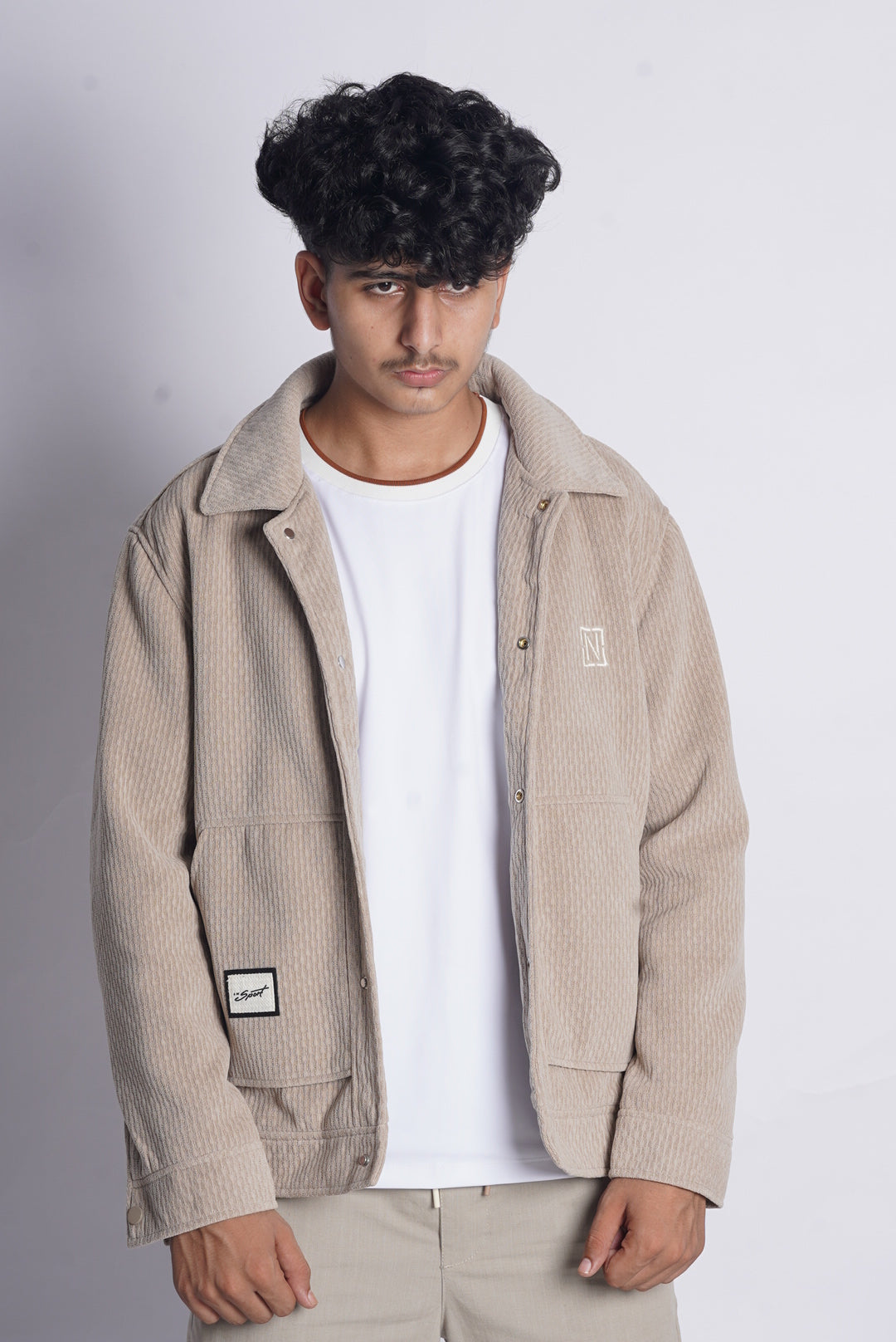 N CROSS POCKET SUEDE JACKET MADE IN VEITNAM