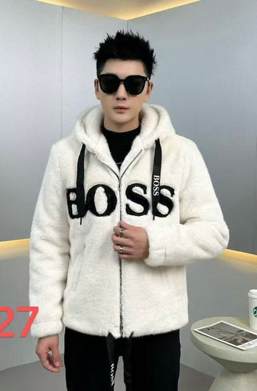 BOSS IMPORTED FUR ZIPPER HOOD