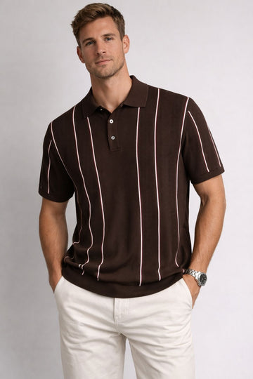 OLD MONEY NET LINING KNIT WEAR POLO SHIRT