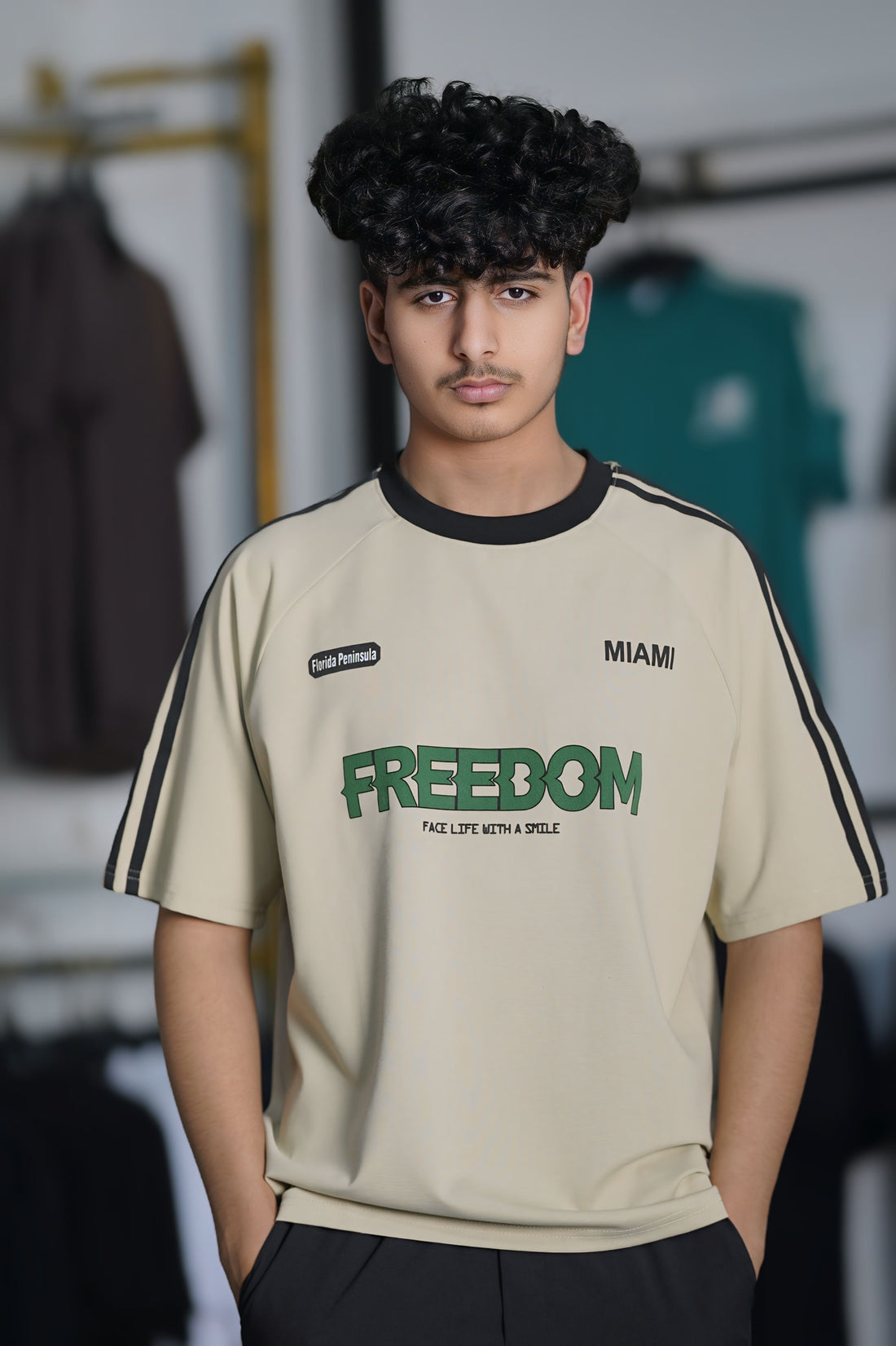 FREEDOM MIAMI BAGGY COTTON T.SHIRT