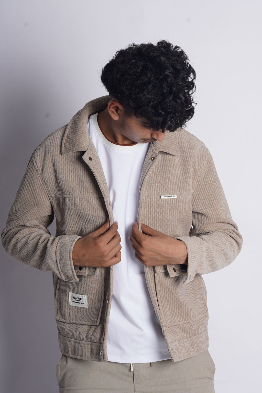 Double POCKET SUEDE JACKET MADE IN VEITNAM