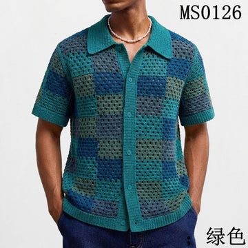 POLO KNIT HAND MADE COLLAR SHIRT