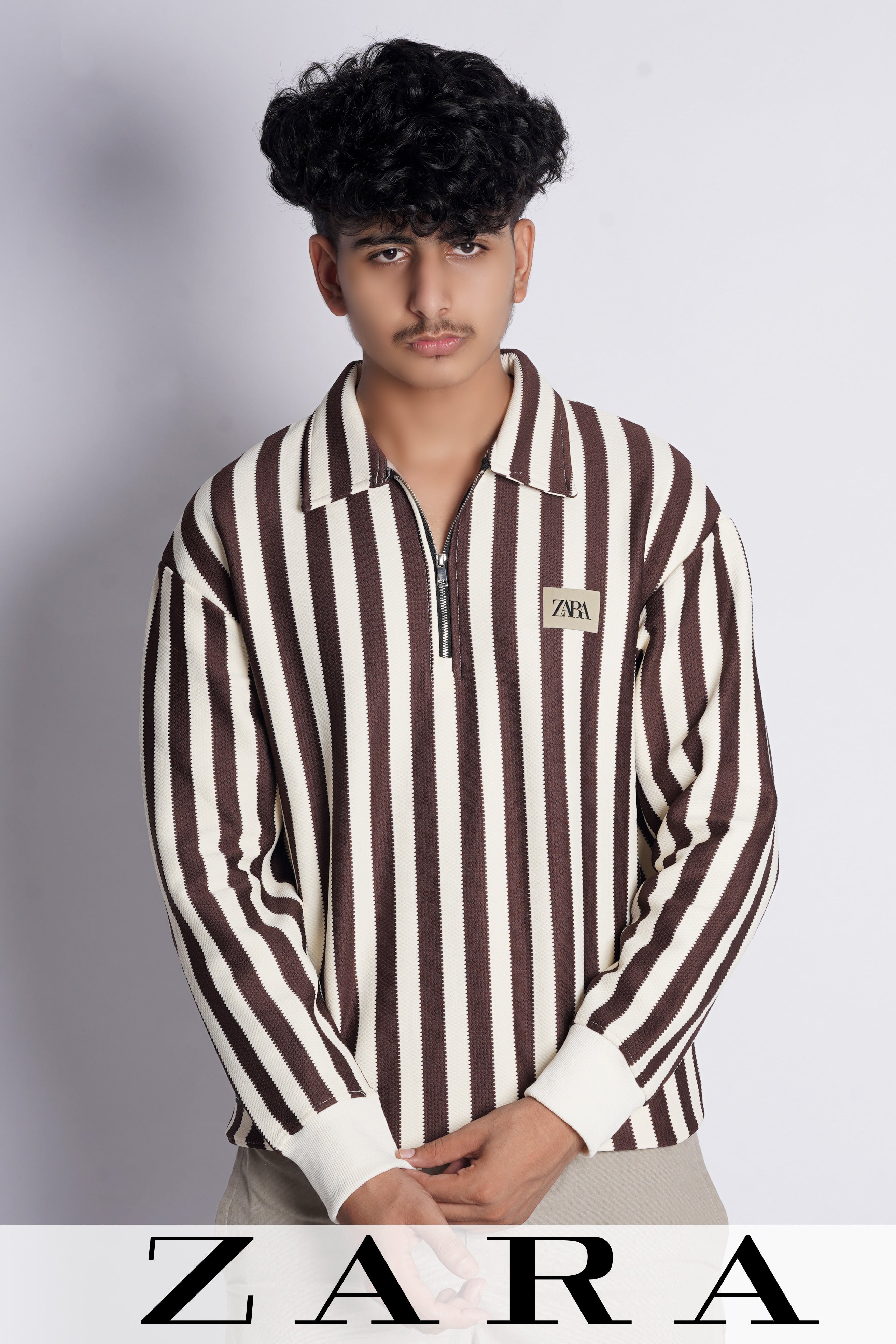 ZARA MAN OLD MONEY FLEECE SHIRT