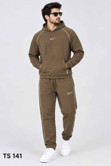 NIKE 100% Cotton Fleece Track suit Piping