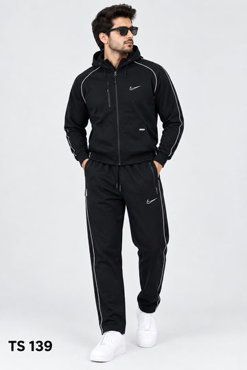 NIKE 100% Cotton Fleece Track suit Piping