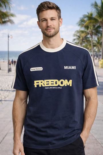 FREEDOM MIAMI BAGGY COTTON T.SHIRT