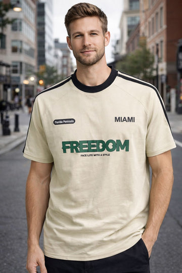 FREEDOM MIAMI BAGGY COTTON T.SHIRT