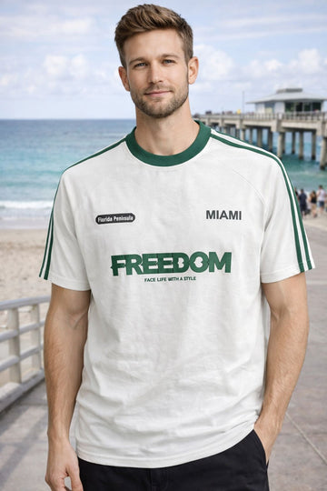 FREEDOM MIAMI BAGGY COTTON T.SHIRT