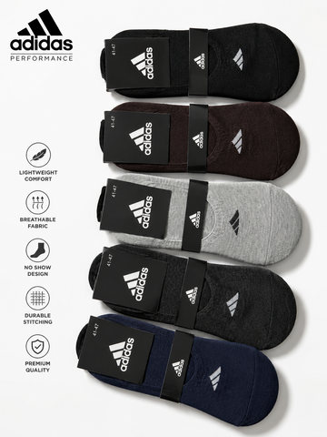 ADIDAS LOAFERS PACK OF 5 SOCKS 100% COTTON