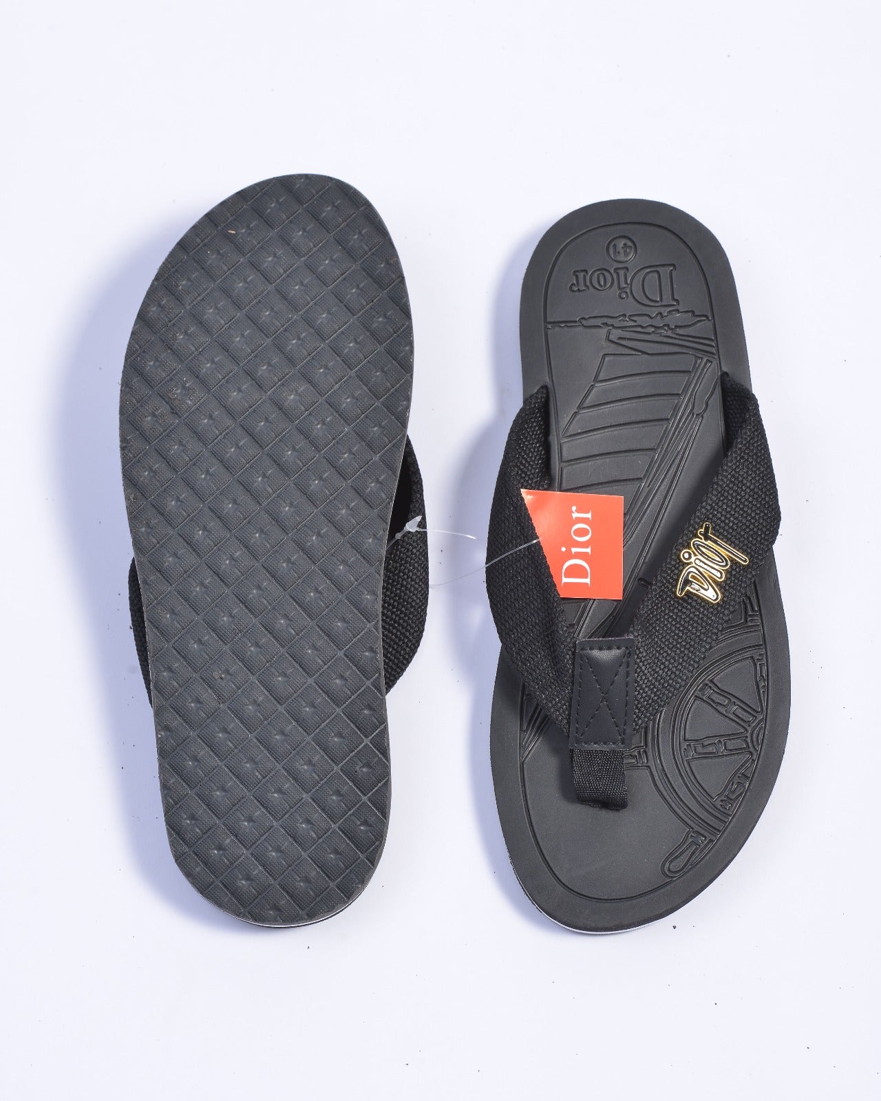 DIR IMPORTED FLIP FLOPS IN BLACK